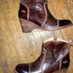 Bed|Stu Brown leather wedge boots
